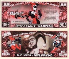 USA 1 Million Dollar banknote 'Harley Quinn' (DC Comics - Warner Bros) UNC&CRISP