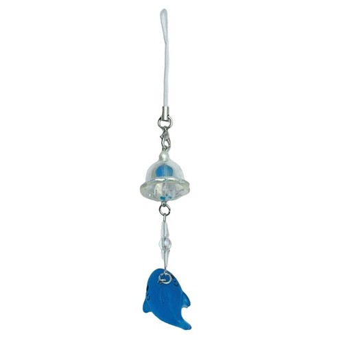 Dolphin Shaped Keychain with Jellyfish Wind Chime Rustproof Keyring Bag Pendant - Zdjęcie 7 z 11