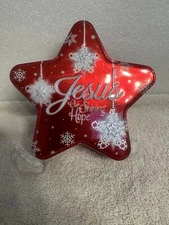 Candy Tin Jesus Our Shining Hope  Empty 6” X 6”- (SCRIPTURE CO) See Details