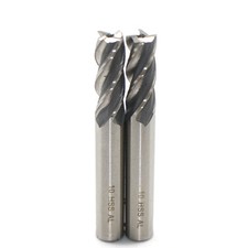 2pcs 10mm HSS CNC Straight Shank 4 Flute End Mill Cutter Drill Bit 10mm Shank