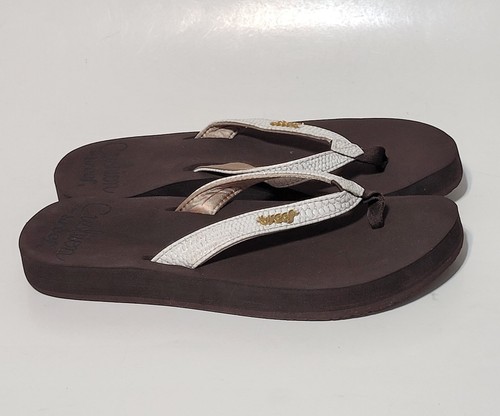 Reef Star Cushion Sassy Brown Cream Arch Support Wms 6US 36EU Flip Flop Sandals - Picture 5 of 18