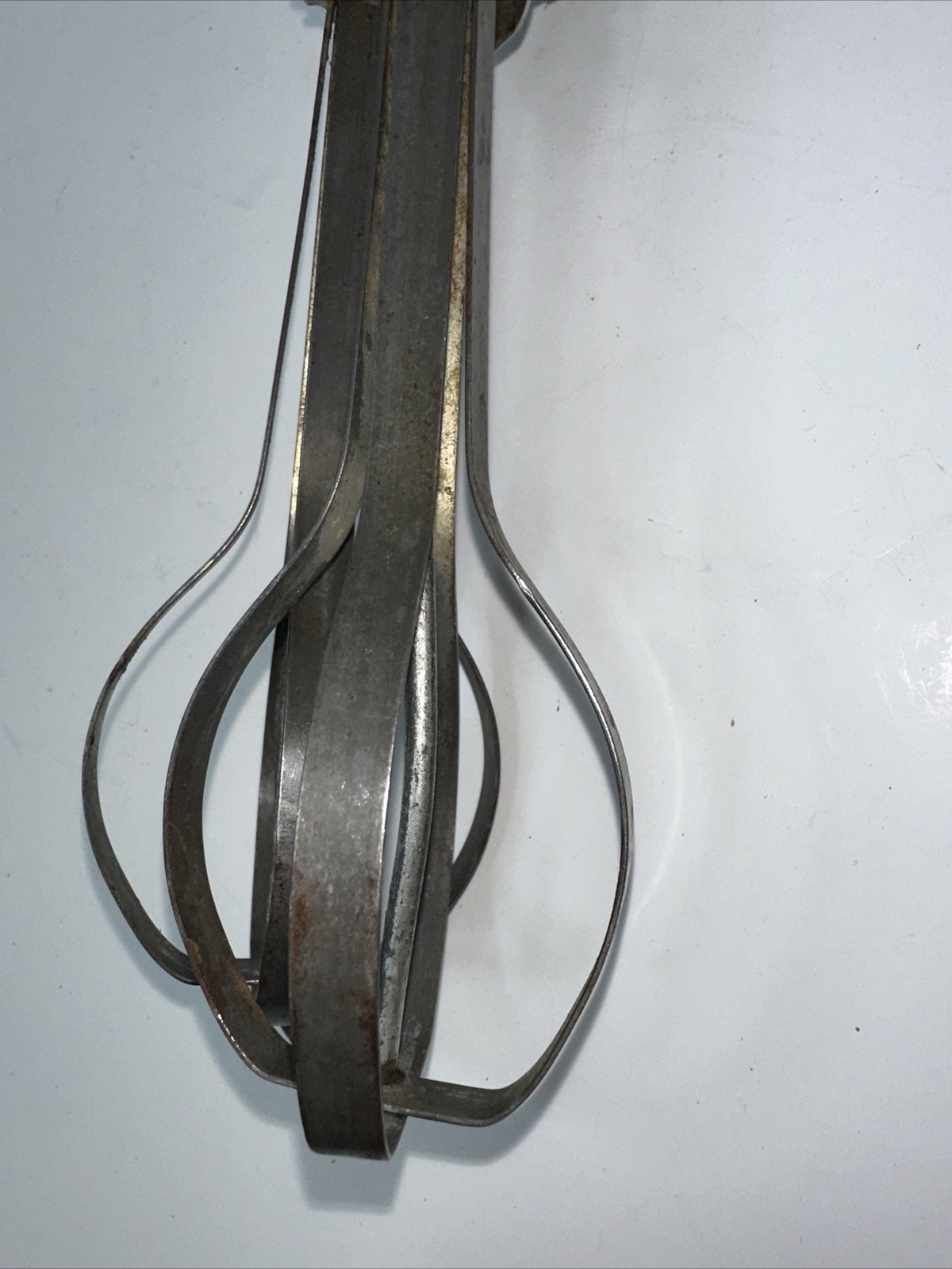 Vintage ANDROCK High Speed Beater Hand Mixer Egg Beater USA Red Wooden Handle