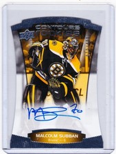 15-16 2015-16 UPPER DECK CONTOURS MALCOLM SUBBAN AUTO ROOKIE /499 104 BRUINS
