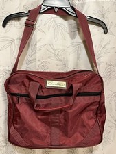 VINTAGE RARE Oscar De La Renta Laptop Carry-On Bag Book Bag Multi-use Burgundy
