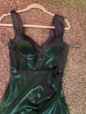 Windsor Emerald Green Dress with Side Slit