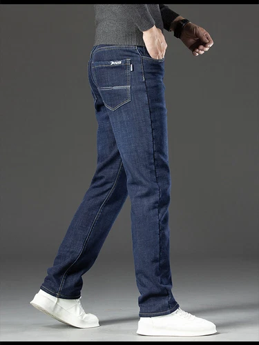 Herren Neu Winter-Thermo-Jeans Fleece gefüttert Denim Pant Stretch Leg Hose - Bild 8 von 19