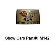 1963 1964 1965 Chevrolet Impala 400 Hp 409 Air Cleaner Front Face Decal