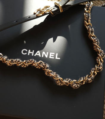 Chanel Tweed Chain Belt 2022 “Ceinture Chaine” size 80 | eBay
