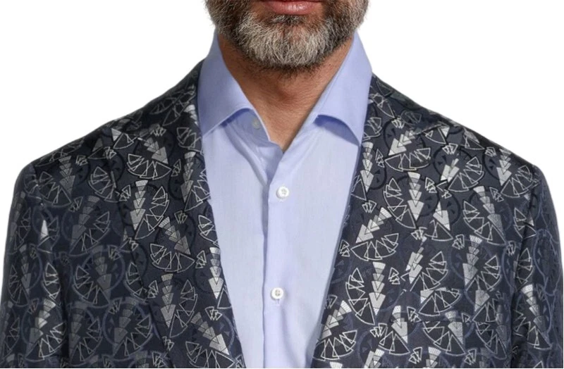 3500 美元全新带标签 Paul Stuart Phineas Cole 单扣提花晚餐夹克 40-42 R — 第 2/4 张图片