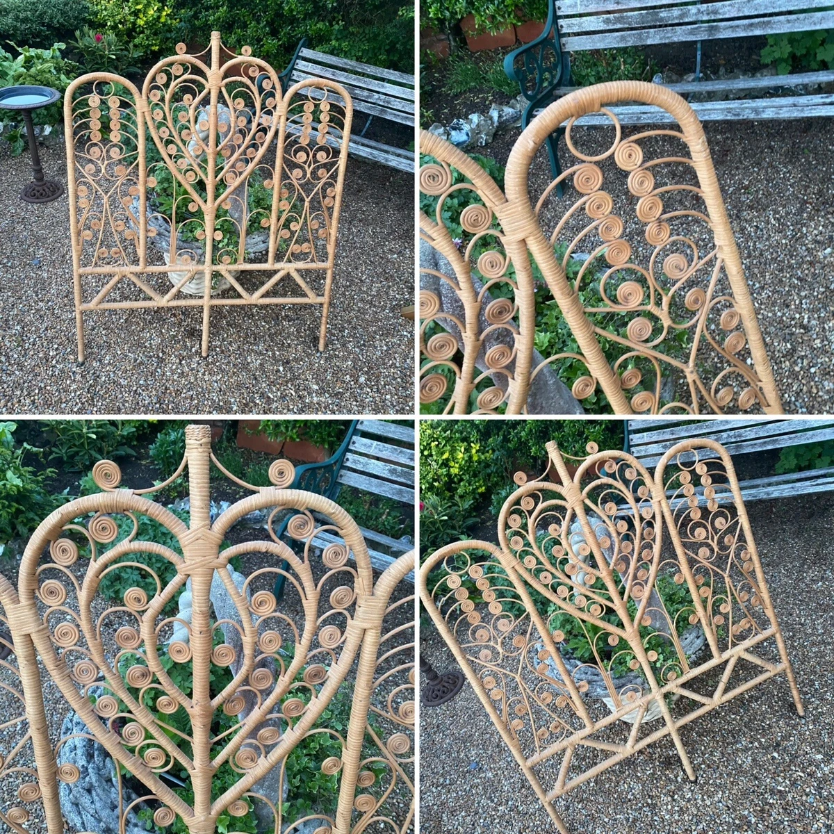 Vintage cane headboard deals