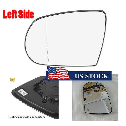 Front Left Driver Side Mirror Glass Heated #68228915AA For Jeep Cherokee 2014-19