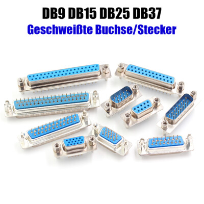 DB9 DB15 DB25 DB37 Gerader Stecker Stecker / Buchse D-Sub geschweißter Stecker