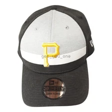 NWT New Era Pittsburgh Pirates Striped Shadow Tech 39THIRTY Stretch Fit Hat L/XL