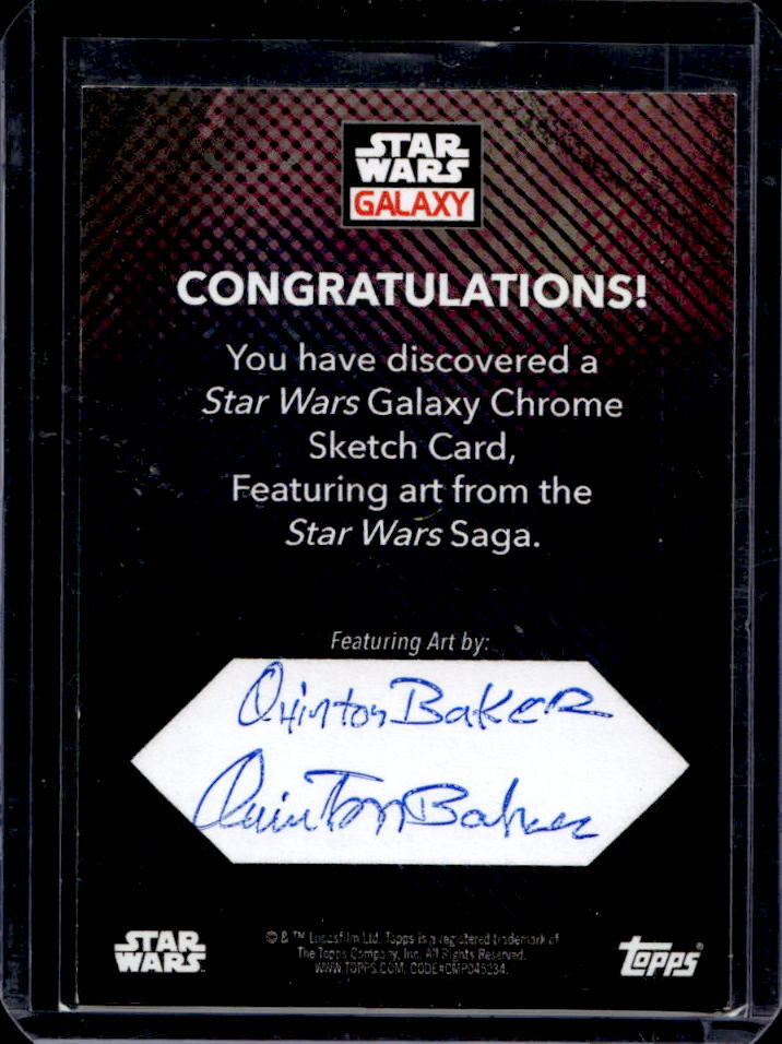 2021 Topps Chrome Star Wars Galaxy Sketch Card Jar Jar Binks Quinton