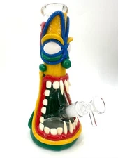 10in 3D Glass Bongs Smoking Glass Water Pipe with 14mm catcher High Quality