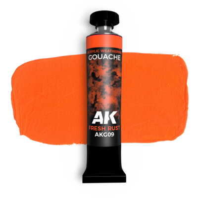 AK INTERACTIVE AKG09 GOUACHE - FRESH RUST 20ml (Acrylic Weathering Effect)