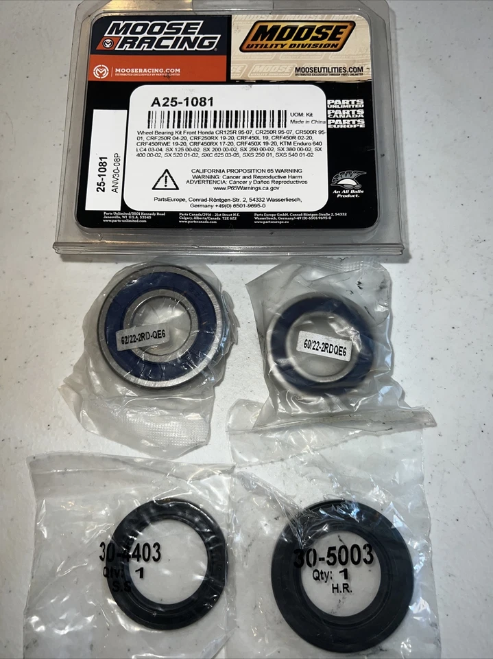 Moose Racing Honda / KTM 25-1081 - Kit de cojinete y sello de rueda Foto 2 de 4