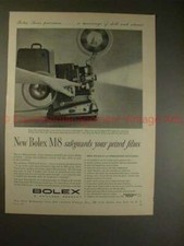 1956 Bolex M-8 Projector Ad - Safeguards Prized Films 