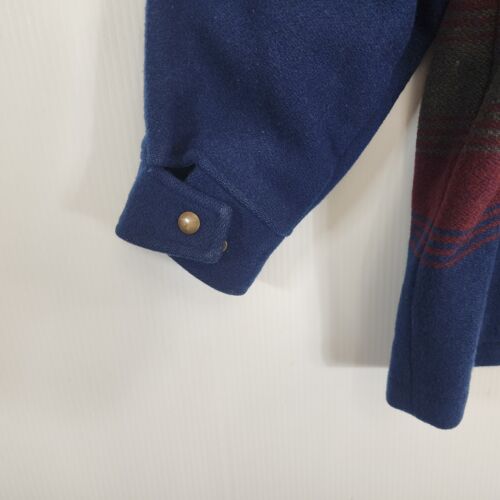 Vintage Pendleton Mantel Herren Gr. XL Navy Serape Striped Barn Wool Thinsulate - Bild 5 von 13