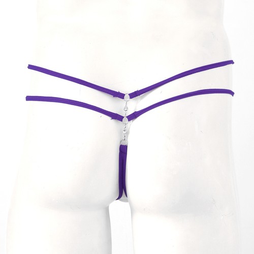 Men Lace Briefs Low Rise G-String Crotchless Sissy Crossdress Gay Underwear Sexy - Picture 116 of 145