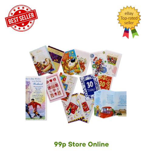600 Greetings & Birthday Cards with Envelopes New Mixed Designs Job Lot - Picture 1 of 20