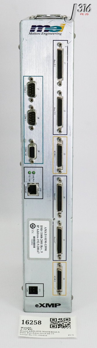 16258 APPLIED MATERIALS MEI EXMP, 8 AXIS MOTION CONTROLLER T008