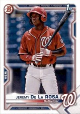 2021 BOWMAN PROSPECT 1ST WASHINGTON NATIONALS - JEREMY DE LA ROSA #BP-25