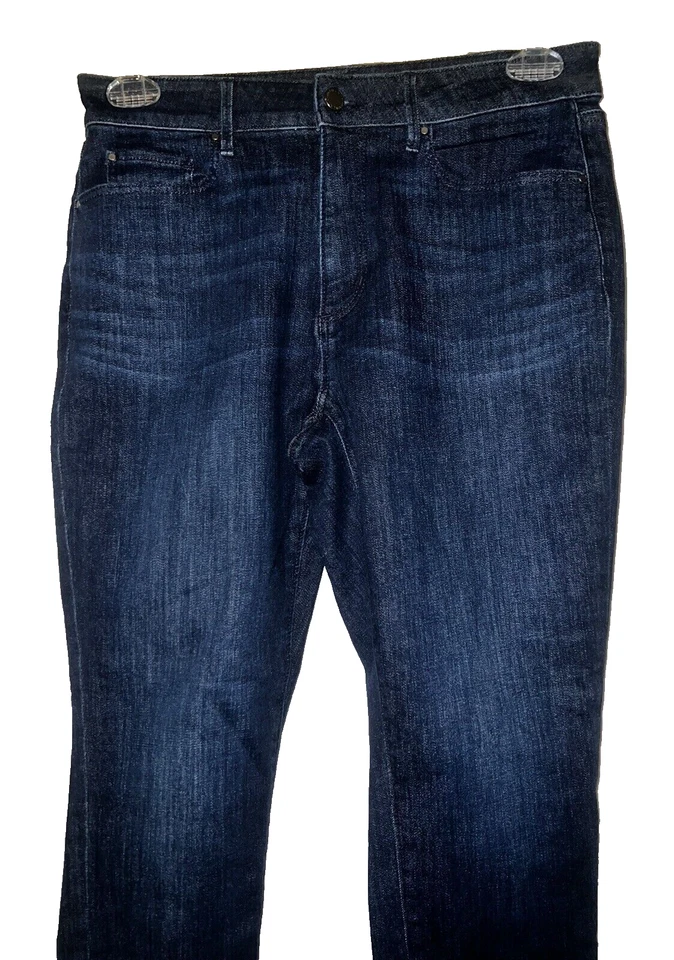 Pantalones de mezclilla ajustados ANN TAYLOR Factory para mujer talla 8 azules elásticos de 5 bolsillos Foto 2 de 4