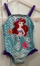 NWOT, Disney Baby The Little Mermaid Ariel One Piece Swimsuit Bathing Suit 12M