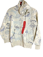 Disney Stitch Women's Character Pockets Embroidered Zip Hoodie Jacket Upick Size