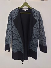 Diane Von Furstenberg Jeraldine Coat/jacket Wool Lace Size Small Grey Black