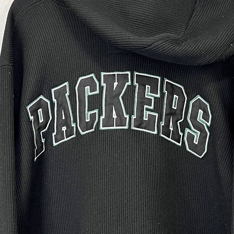 Suéter con Capucha Green Bay Packers Para Hombres L Negro Cremallera Completa NFL G-III Sudadera Papá Foto 4 de 4