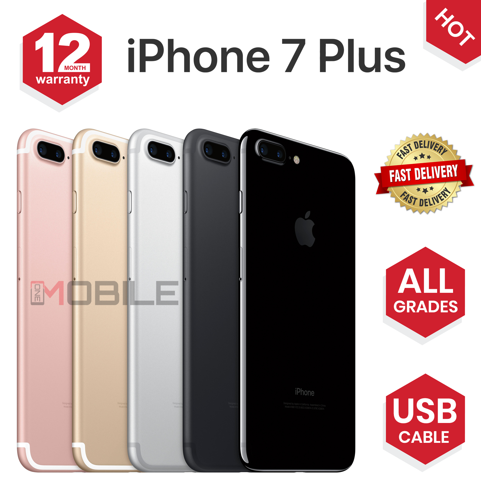 Apple iPhone 7 Plus - 32GB 128GB 256GB - Unlocked SIM Free Smartphone