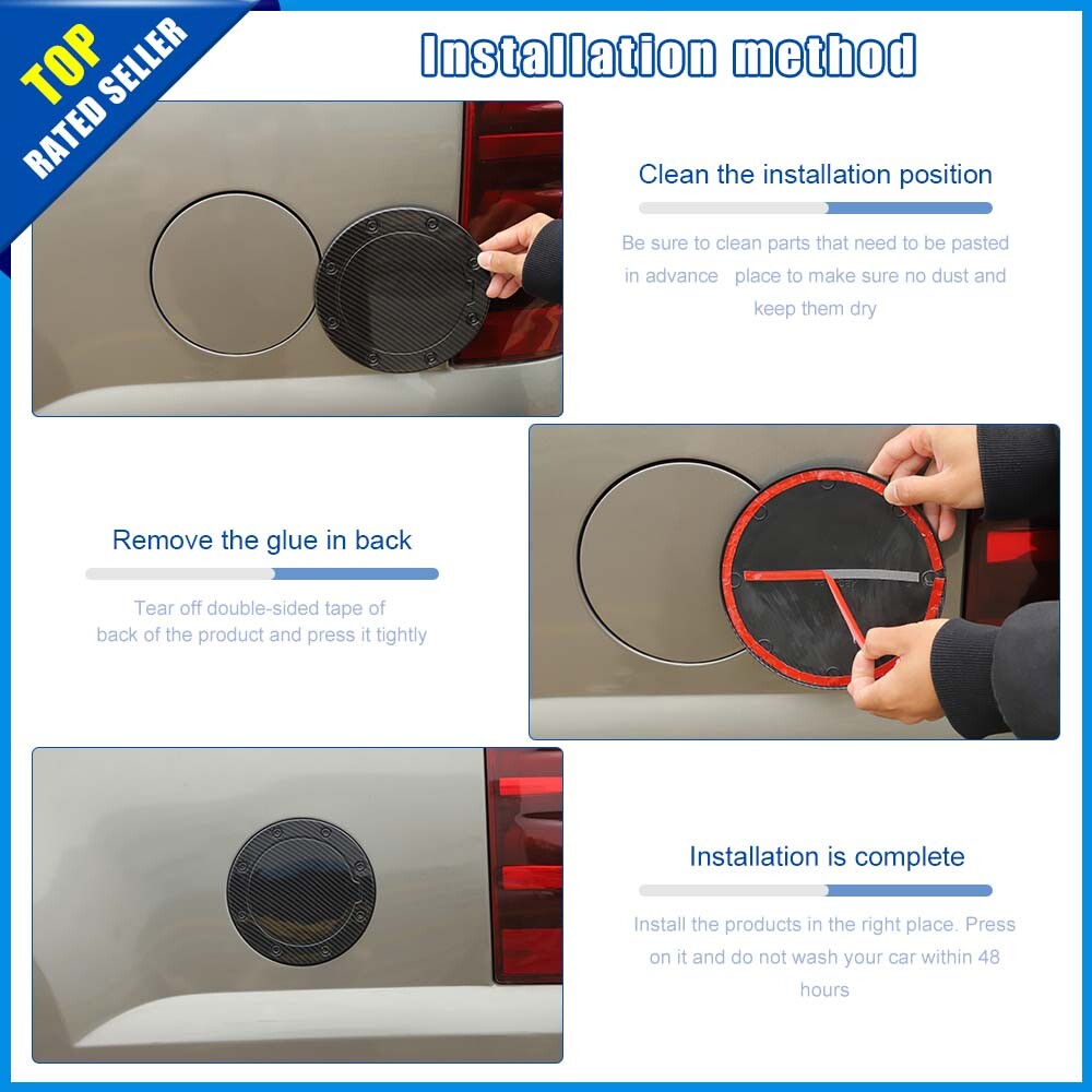 Carbon Gas Cap Door Fuel Tank Cover Trim For Chevy Silverado Sierra Tahoe 99-06