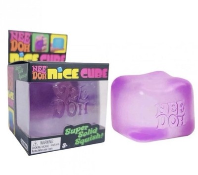Nee Doh Nice Cube Super Solid Squish Purple Needoh    