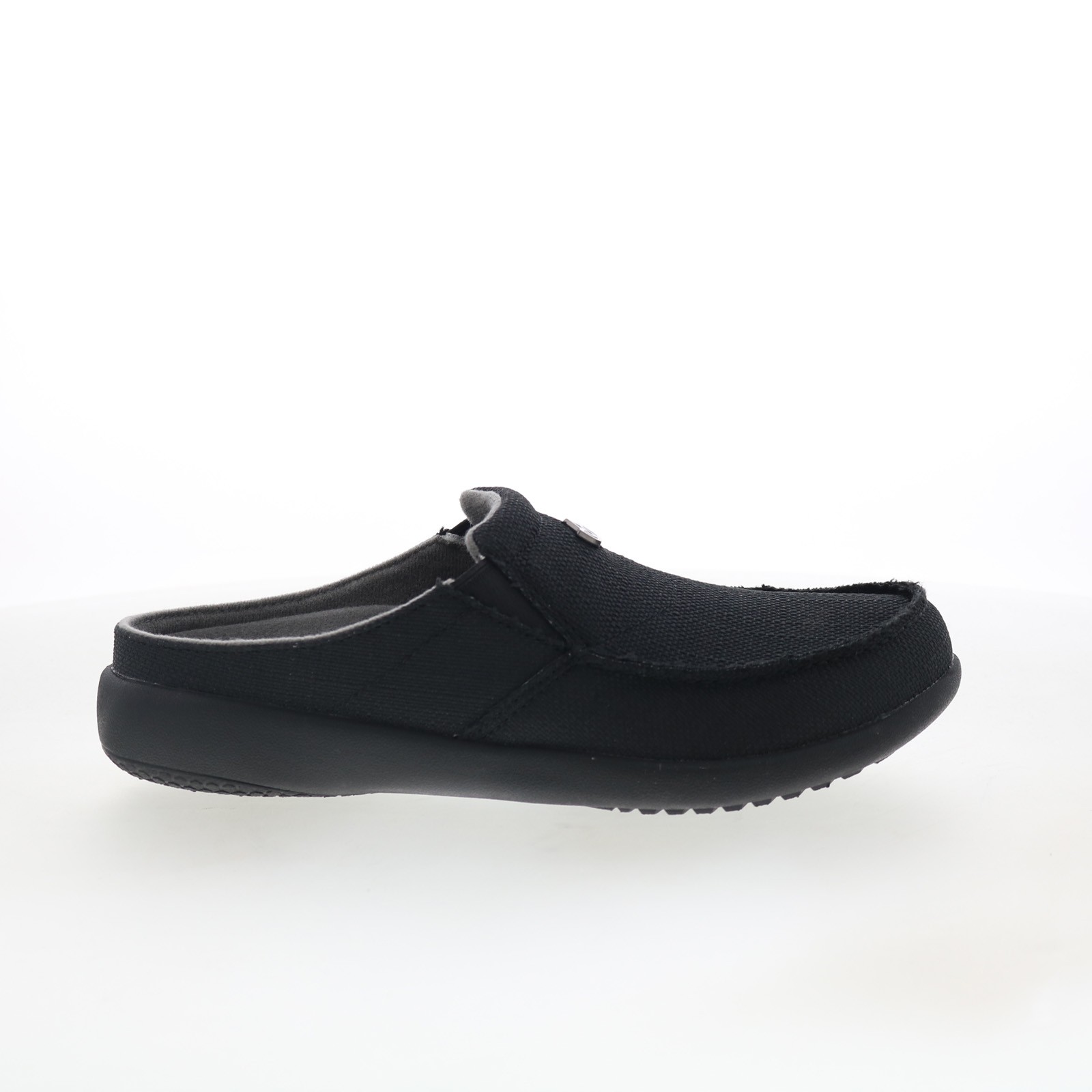 Spenco Siesta Prana SLD SP1226BLK Womens Black Canvas Clogs Slippers Shoes