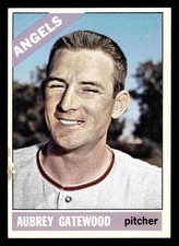 1966 Topps #42 Aubrey Gatewood - California Angels (Low Grade)