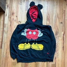 Disney Parks Black Mickey Mouse Hoodie with Ears Authentic Original Size 3XL