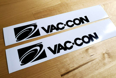 vac-con sewer Decals Stickers  Gloss black 24'' PAIR (2) Fast USA