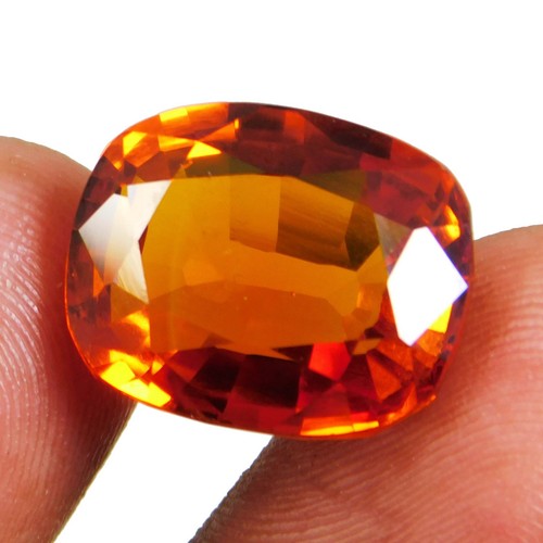 Impresionante gema suelta natural de 18,80 quilates Mogok naranja painita corte cojín certificado - Imagen 6 de 12