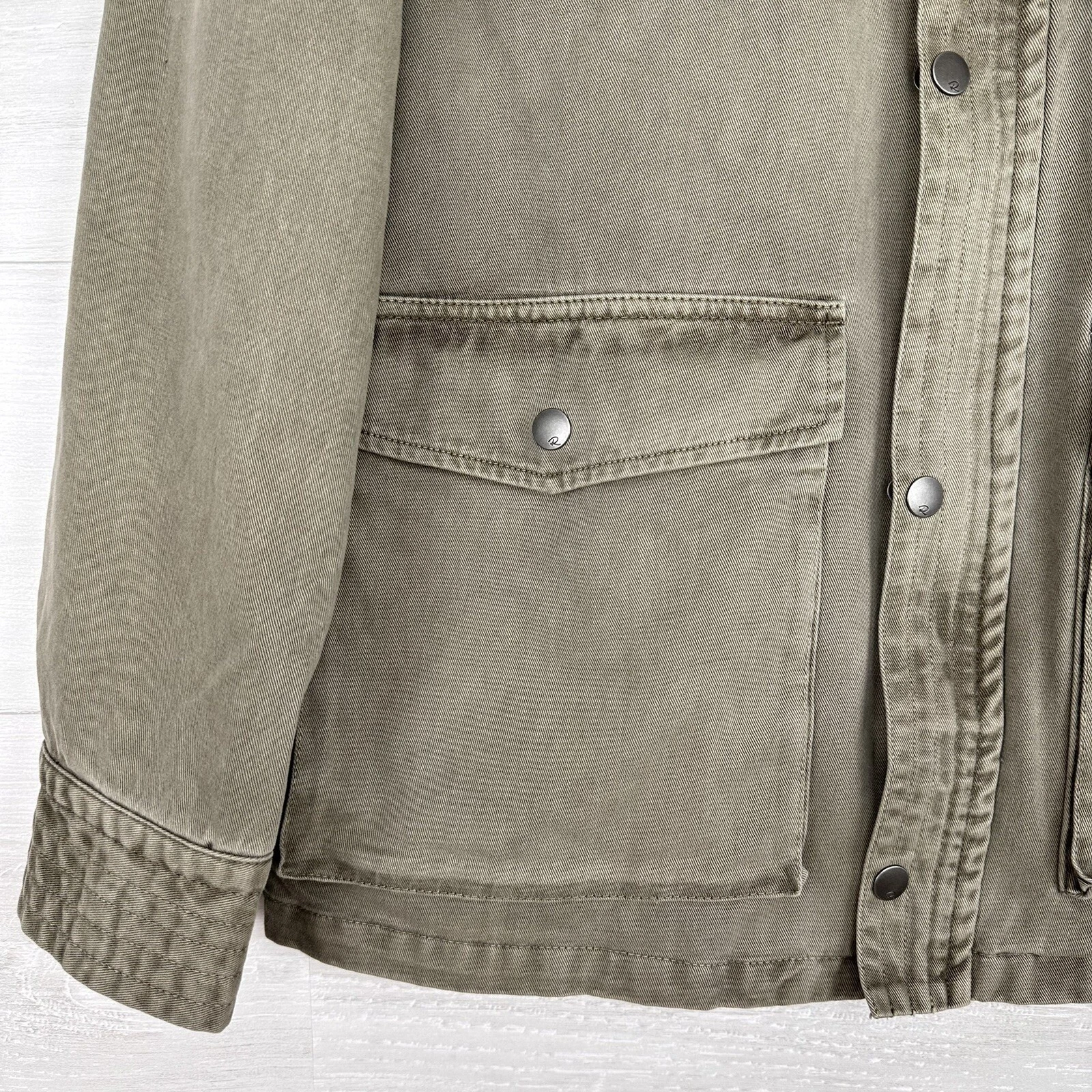 Rails Porter Field Utility Jacket Men Size S Sage Green Pockets Full Zip Army image 7