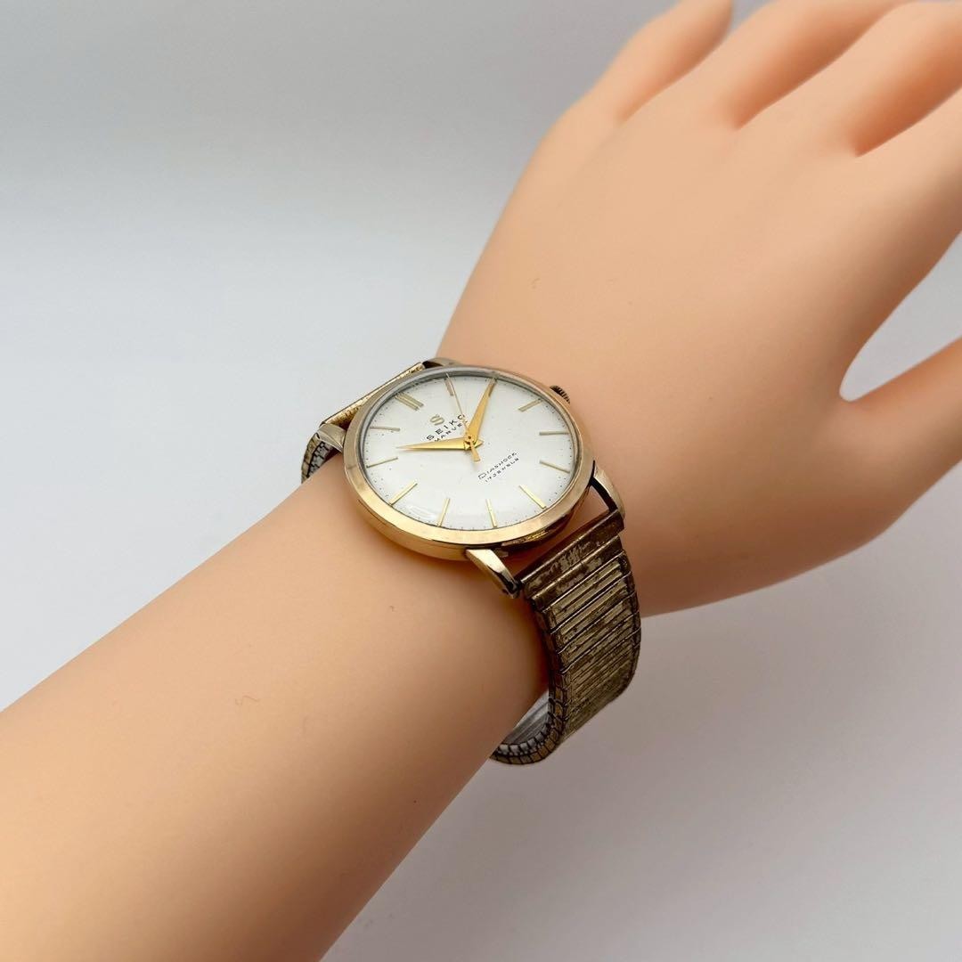 SEIKO Marvel 14021 Vintage 1958 Hand Wind 17J Gold Filled S Mark Watch image 2