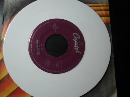 THE BEATLES I'M DOWN / HELP 45 RECORD JUKEBOX ONLY WHITE COLOR VINYL