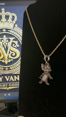 Ice Out Jerry Anhänger .925SILVERSIMULIERTER Diamant