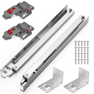 9 12 15 18 21 Inch Undermount Soft Close Drawer Slides, Full Extension 3D Loc...