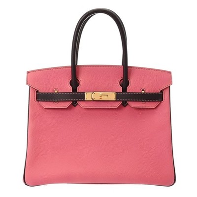 HERMES Birkin 30 SP Order Rose azalee/Cassis hand bag 800000148073000