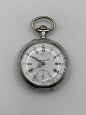 Antike Silber Taschenuhr 800er Silber Spiral Breguet 15 Rubis Ancre läuft