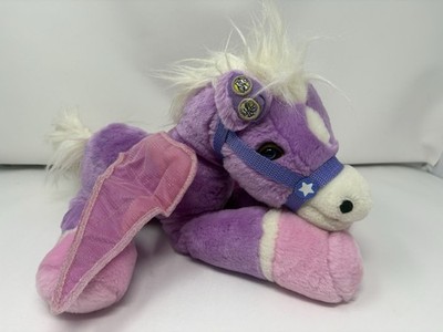 Vintage Tek Nek Toys WORKING Super Rare Purple & Pink Pegasus Plush