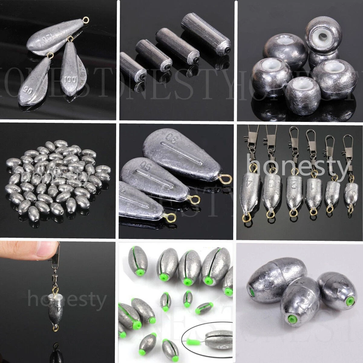 Plombs WaterQueen Olives Bombées Vrac 15g X50 - Argent