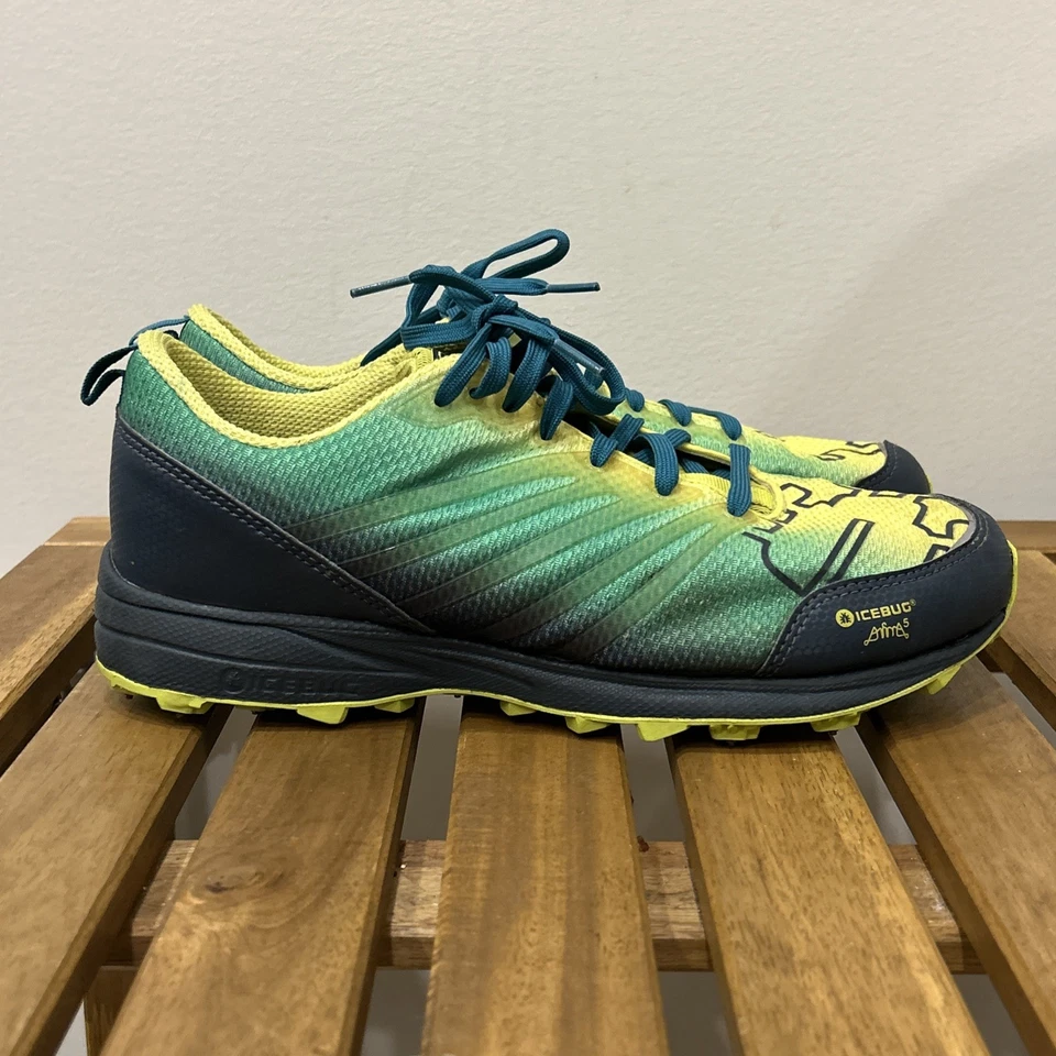 Icebug Anima 5 BUGrip Hombres 9.5 Verde Neón Invierno Trail Running Zapatos SIN PLANTILLA Foto 2 de 4